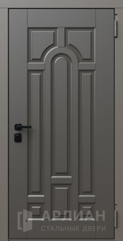 Фото «Темно коричневая дверь в квартиру внутри отделка МДФ цвет зеленый №693»