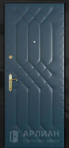 Фото «Входная металлическая дверь с винилискожей синего цвета №13»